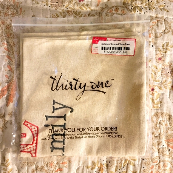 Thirty-One Canvas Pillow Cover - Picture 2 of 2